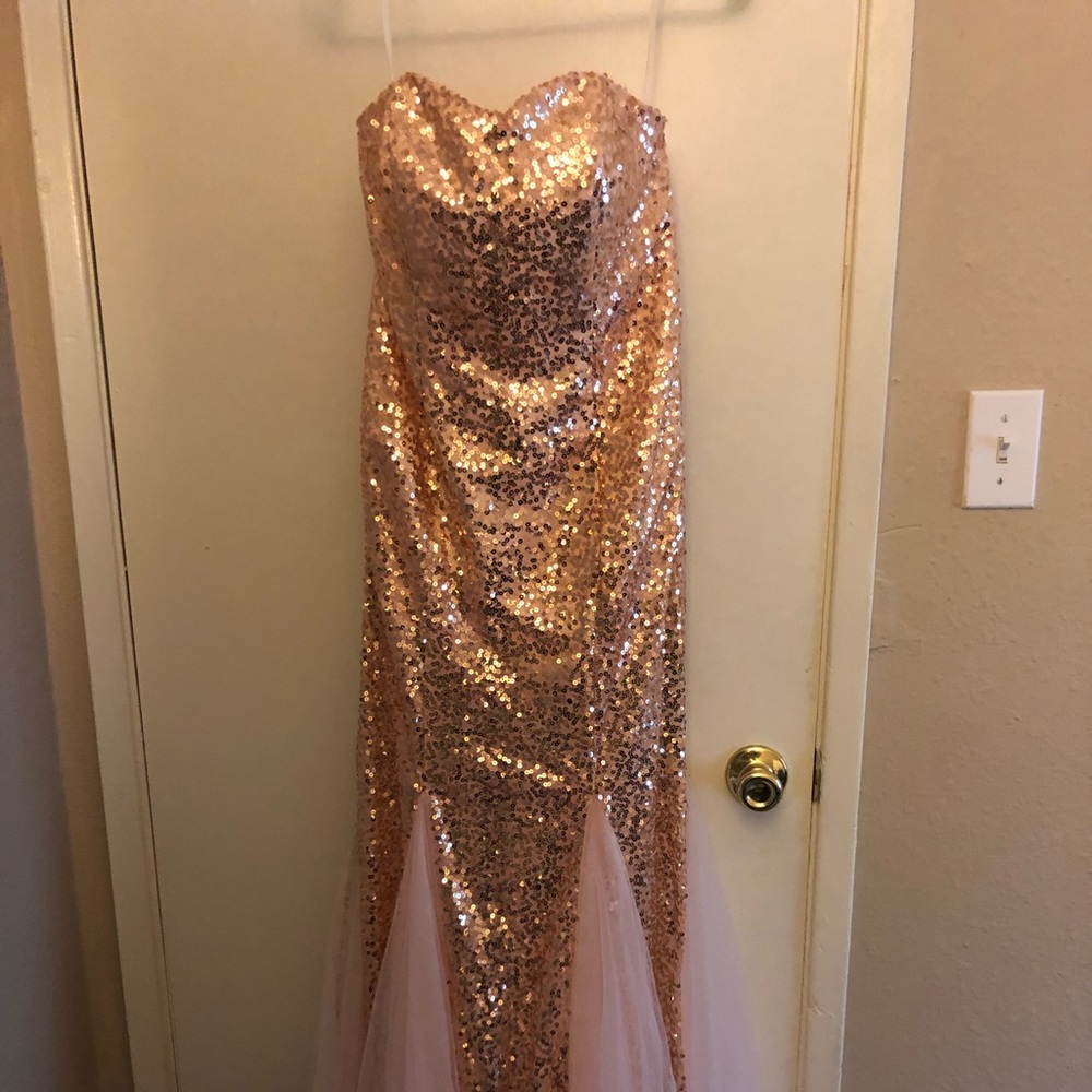 Pink Sweetheart Mermaid Evening Gown